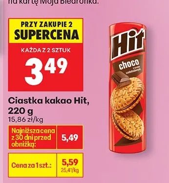 Ciastka kakao promocja w Biedronka