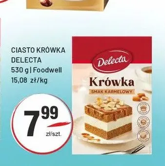 Ciasto Krówka Delecta promocja w Sedal