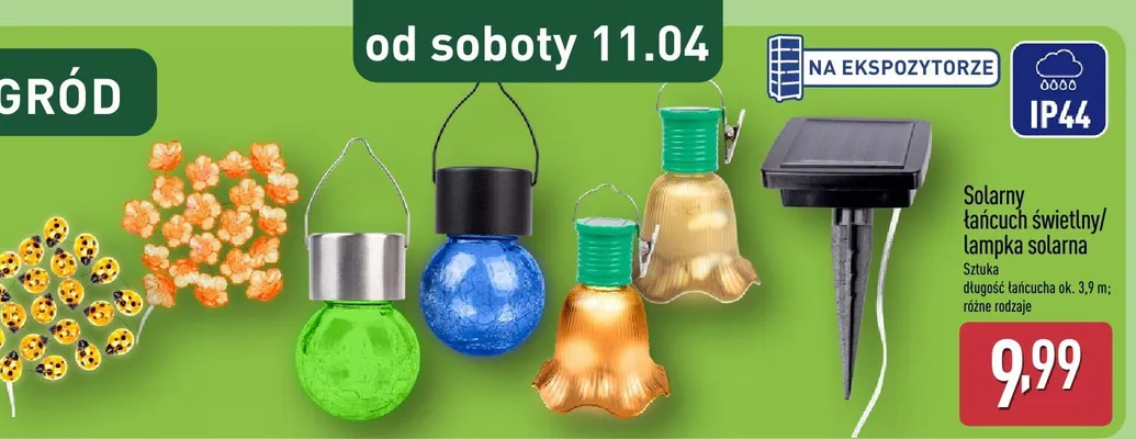 Solarny łańcuch świetlny / lampka solarna promocja w Aldi