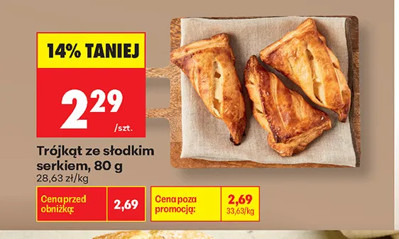 Trójkąt ze słodkim serkiem promocja w Biedronka