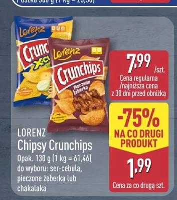 Chipsy Crunchips pieczone żeberka Lorenz promocja w Aldi