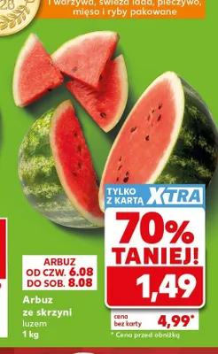Arbuz ze skrzyni luzem promocja w Kaufland
