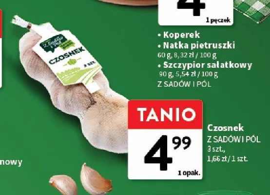 Czosnek Z Sadów i Pól 3-pak promocja w Intermarche