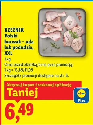Kurczak - uda lub podudzia, XXL promocja w Lidl