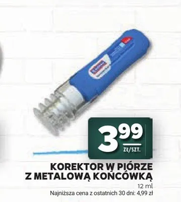 Korektor w piórze z metalową końcówką Gimboo promocja w Stokrotka