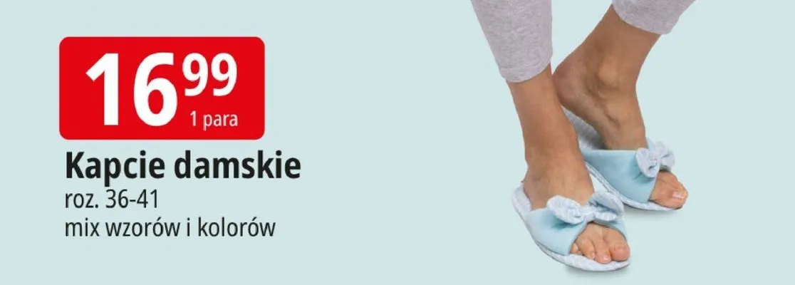 Kapcie damskie promocja w Leclerc