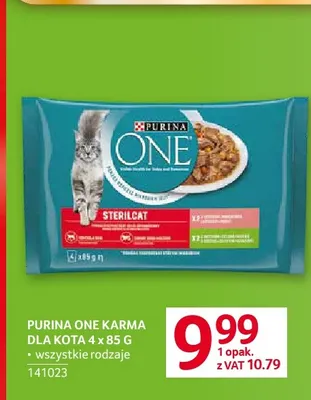 Karma dla kota Purina One 4-pak 85 g promocja w Selgros