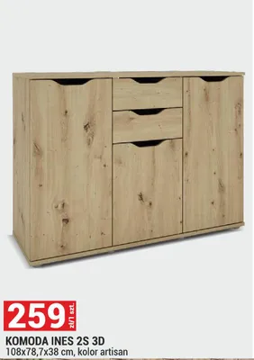 Komoda INES 2S 3D promocja w Merkury Market