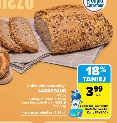 Chleb wieloziarnisty Carrefour promocja w Carrefour