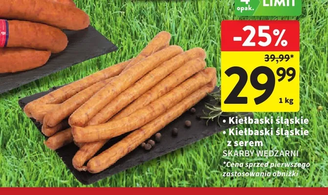 Kiełbaski śląskie Skarby Wędzarni promocja w Intermarche