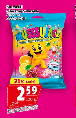 Karmelki musujące z nadzieniem Melu promocja w Prim Market