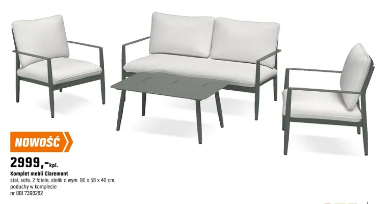 Komplet mebli Claremont promocja w OBI