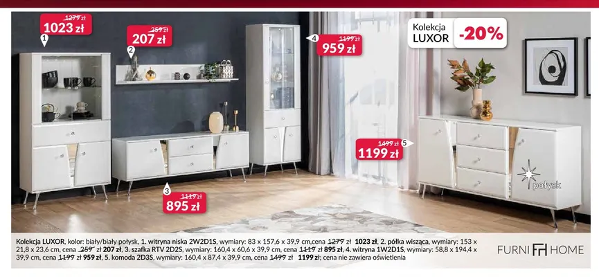 Półka wisząca Luxor Furni Home promocja w Salony Agata