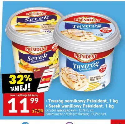 Twaróg sernikowy Président promocja w Twój Market