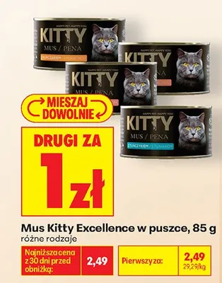 Mus dla kota Kitty Excellence z kurczakiem promocja w Biedronka