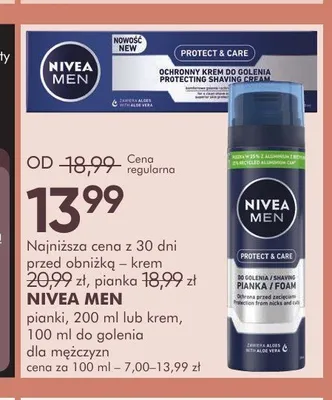 Krem do golenia Nivea Men Protect & Care promocja w Super-Pharm
