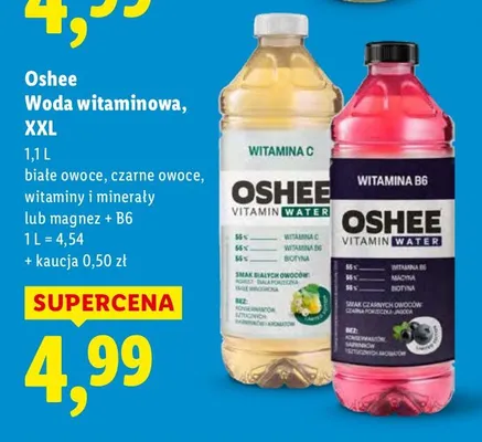 Woda witaminowa witaminy i minerały promocja w Lidl