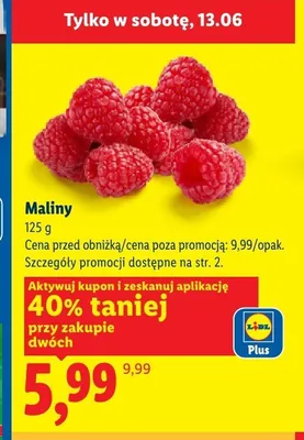 Maliny promocja w Lidl