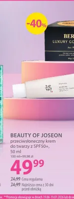 Krem do twarzy Beauty Of Joseon przeciwsłoneczny SPF50+ promocja w Hebe
