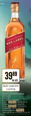 Whisky Johnnie Walker Red Label promocja w Dino