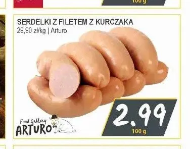 Serdelki z filetem z kurczaka Arturo promocja w Słoneczko