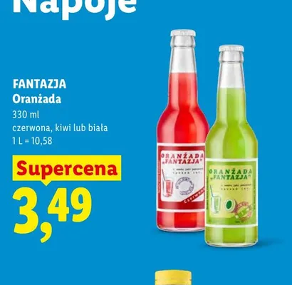 Oranżada Fantazja czerwona promocja w Lidl