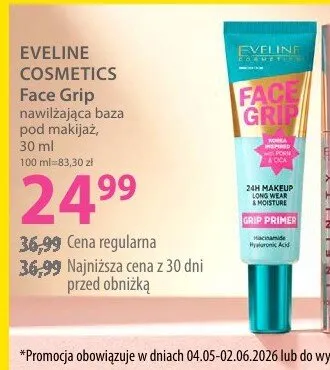 Nawilżająca baza pod makijaż Eveline Cosmetics Face Grip promocja w Hebe