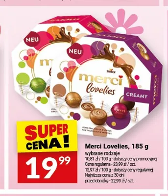 Praliny Merci Lovelies promocja w Twój Market