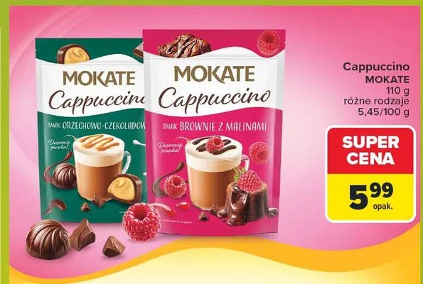 Cappuccino Mokate o smaku orzechowo-czekoladowym promocja w Carrefour Market