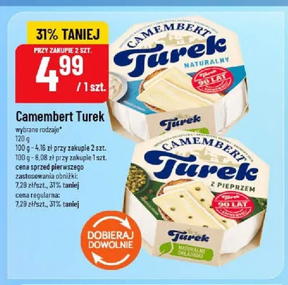 Ser Camembert Turek z pieprzem promocja w POLOmarket