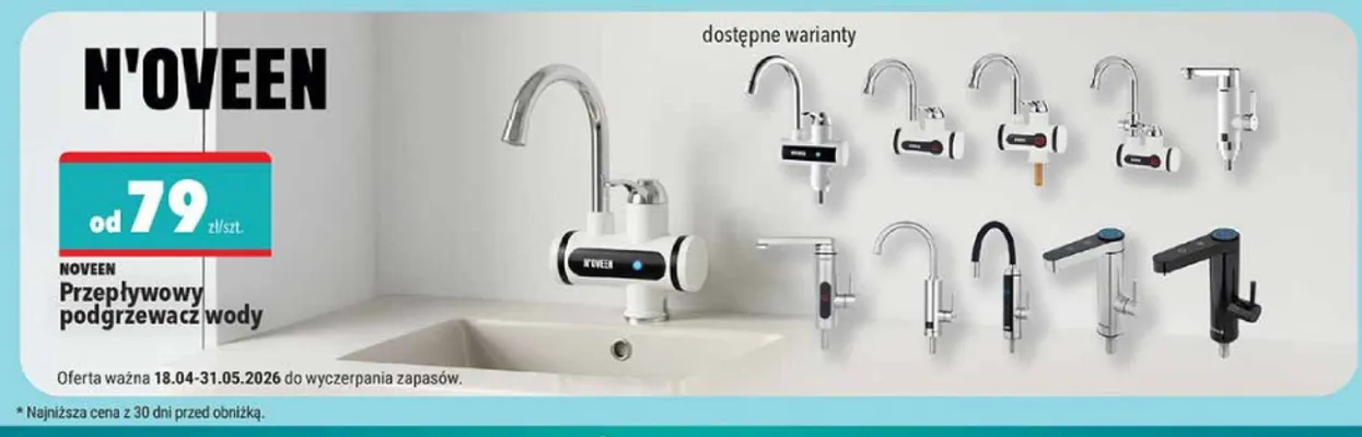 Przepływowy podgrzewacz wody - cena od: promocja w Biedronka