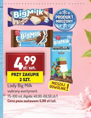 Lody impulsowe Big Milk Sandwich promocja w Avita