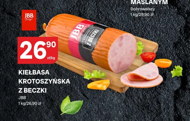 Kiełbasa krotoszyńska z beczki JBB promocja w Chorten