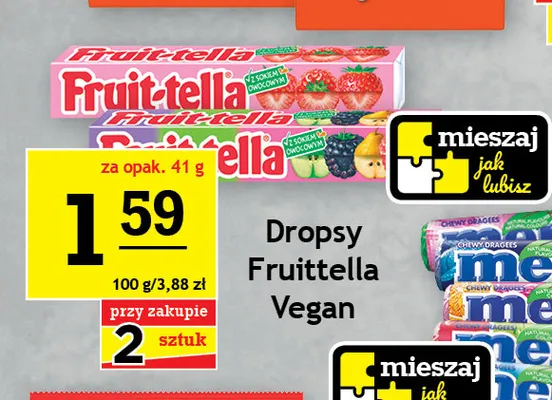 Dropsy Fruittella Vegan promocja w Gram Market