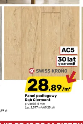 Panel podłogowy Dąb Clermont Swiss Krono promocja w Bricomarche