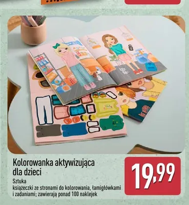 Kolorowanka aktywizująca dla dzieci promocja w Aldi