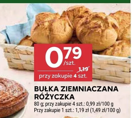 Bułka ziemniaczana różyczka promocja w Stokrotka