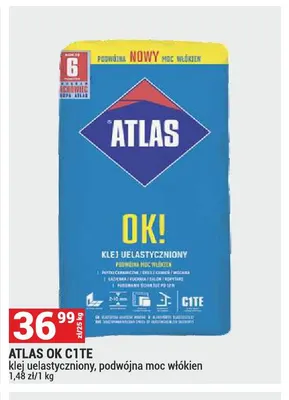 Klej uelastyczniony Atlas Ok C1TE promocja w Merkury Market