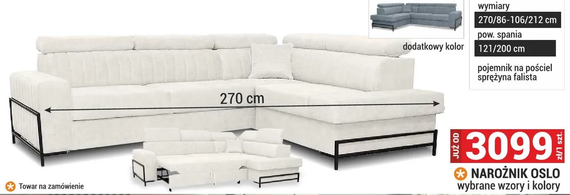 Narożnik OSLO promocja w Merkury Market