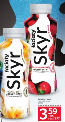 Skyr pitny Łaciate wszystkie smaki promocja w Selgros