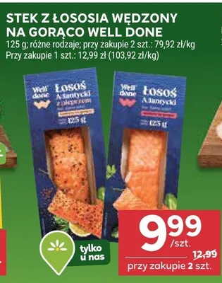 Stek z łososia wędzonego na gorąco promocja w Stokrotka