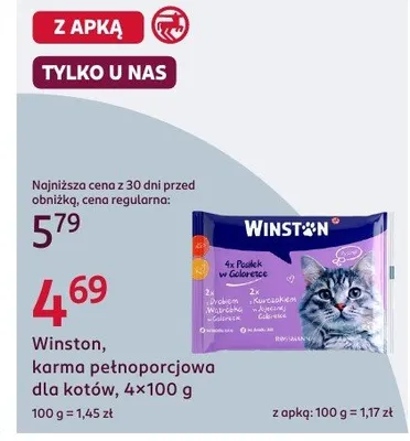 Karma pełnoporcjowa dla kotów promocja w Rossmann