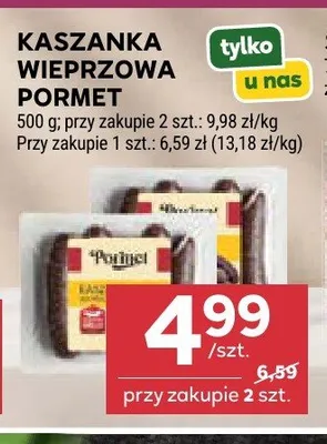 Kaszanka wieprzowa Pormet promocja w Stokrotka