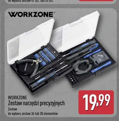 Zestaw narzędzi precyzyjnych WORKZONE 36 elementów promocja w Aldi