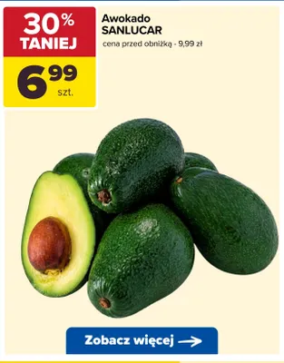 Awokado Sanlucar promocja w Carrefour