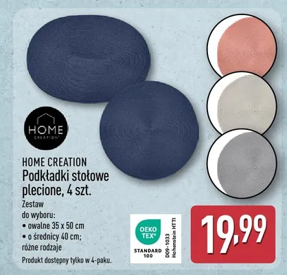 Podkładki stołowe plecione, 4 szt. promocja w Aldi