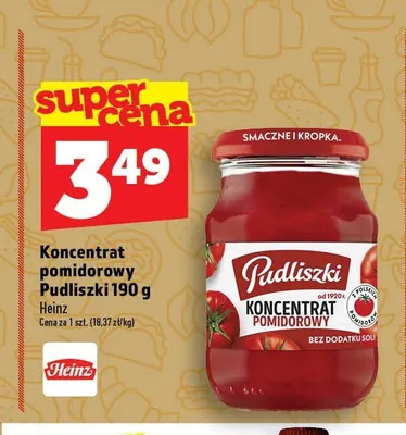 Koncentrat pomidorowy Pudliszki promocja w TOPAZ