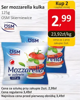 Ser mozzarella kulka w zalewie promocja w Market Point