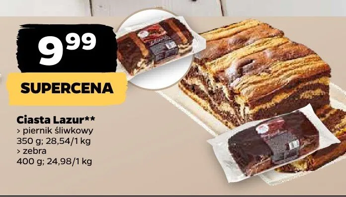 Ciasta Lazur piernik śliwkowy promocja w Netto