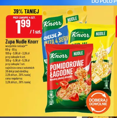 Zupa Nudle Knorr promocja w POLOmarket